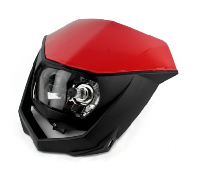 OWIEWKA PRZÓD Z REFLEKTOREM LAMPA CZERWONO-CZARNA