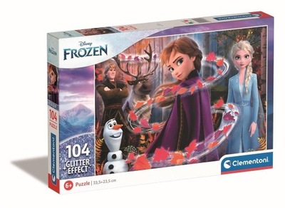 PUZZLE 104 BROKAT FROZEN 2 GLITTER, CLEMENTONI