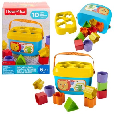 FISHER PRICE SORTER PIERWSZE KLOCKI MALUCHA 10 EL.