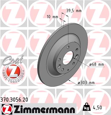 DISKU STABDŽIŲ ZIMMERMANN 370.3056.20 K01126251 