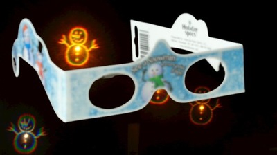 Magiczne Okulary 3D HoloSpex motyw bałwanek