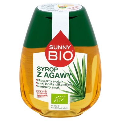 Syrop z agawy Bio SUNNY BIO zdrowy słodzik 250 g