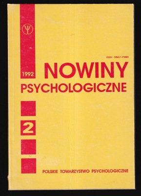 NOWINY PSYCHOLOGICZNE nr. 2 1992 1992/2