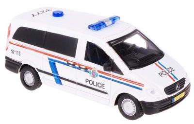 MERCEDES VITO POLICJA BIAŁY MODEL MET BBURAGO 1:50