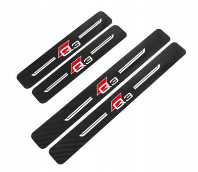 AUDI Q3 STICKERS PROTECTIVE ON BODY SILLS 4 PIECES CARBON  