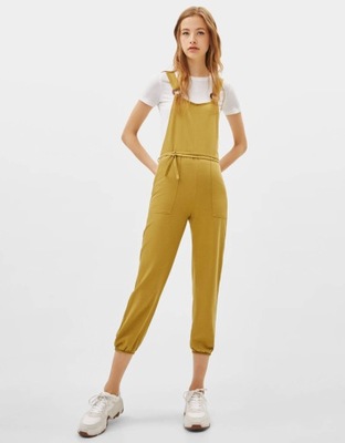 BERSHKA_BAWEŁNIANE OGRODNICZKI 8254513 R.XS