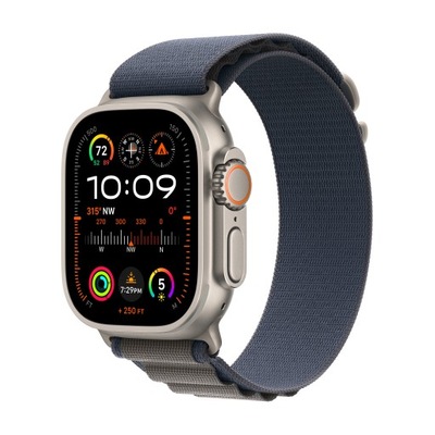 Apple Watch Ultra 2 49 mm GPS + Cellular tytan, niebieska opaska Alpine M