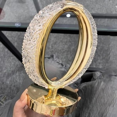 KRYSZTAŁOWA LAMPA STOŁOWA, LAMPKA NOCNA, LED LAMPKA NOCNA