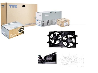 Tyc вентилятор радіатора з корпус ford focus 1. фото №1