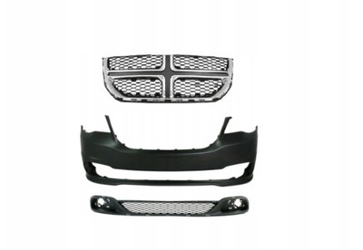 Dodge grand caravan 11- бампер передній + решітка + решітка радіатора решітка радіатора хром новий фото №1