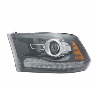 Dodge ram 2013-2018 фара передняя линза с led левая черная firmy casp фото №1