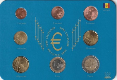 0404 - Zestaw 8 monet eurocentów Andora