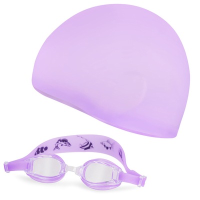 Okulary pływackie z czepkiem dla dzieci Spokey