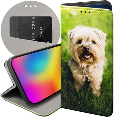 ETUI Z KLAPKĄ DO IPHONE 11 PRO WZORY PIESKI PSIAKI DOGS FUTERAŁ POKROWIEC