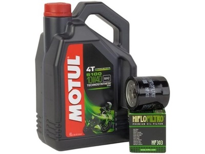 MOTUL 5100 4T 10W40 4L HIFLO FILTRO ACEITES HF303  