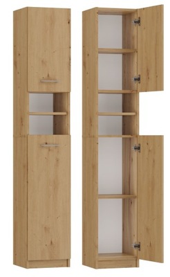 SZAFKA ŁAZIENKOWA MARBELA 32CM SŁUPEK REGAŁ DĄB ARTISAN