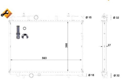 Nrf радіатор двигуна citroen xsara xsara picasso фото №1