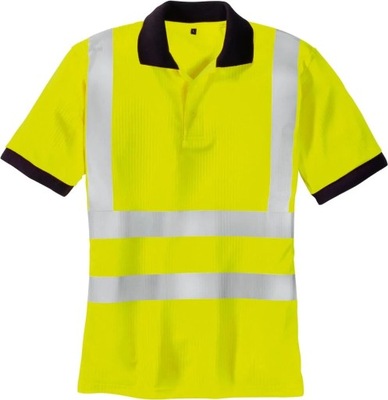 Koszulka polo odblaskowa, fluorescencyjny żółty, rozmiar M