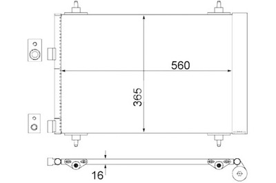 MAHLE KONDENSATORIUS KONDICIONAVIMO PEUGEOT 307 1.4-2.0D 08.00-12.09 