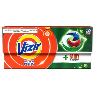 Vizir Platinum PODS + Fairy Effect Kapsułki do prania 26 sztuk