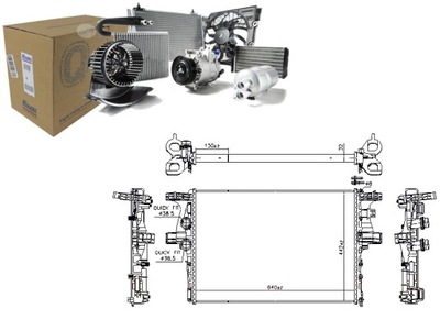 RADUADOR DEL MOTOR DE AGUA IVECO DAILY V DAILY VI ELETTRICO-F1CGL411B  