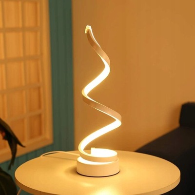 SPIRALNA LAMPA STOŁOWA LAMPKI NOCNE DOPROWADZIŁO