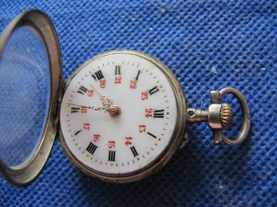 ---WYPRZEDAŻ--OBNIŻKA-Piekny Srebrny Kieszonkowy Zegarek XIXw