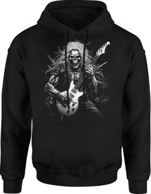 BLUZA MĘSKA Z KAPTUREM METAL METALOWA ROCKOWA L