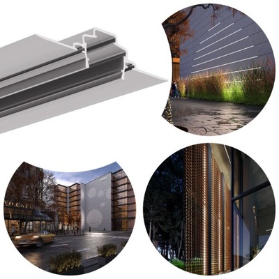 Profil fasadowy oświetlenie elewacji taśma LED 1m