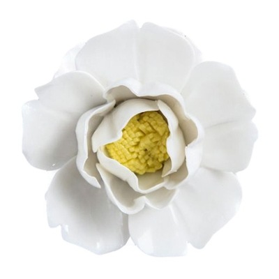 Ceramiczna rzeźba Ceramiczna ściana kwiatowa jest biała