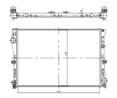 NRF 50040 CHLODNICA, SISTEMA DE REFRIGERACIÓN DEL MOTOR  