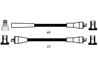 NGK КОМПЛЕКТ ТРУБОК ZAPŁONOWYCH LADA 1200-1600 NOVA TOSCANA MAZDA