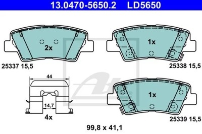 13.0470-5650.2 ZAPATAS HAM. KIA T. CARENS/CEE'D/OPTIMA/R  