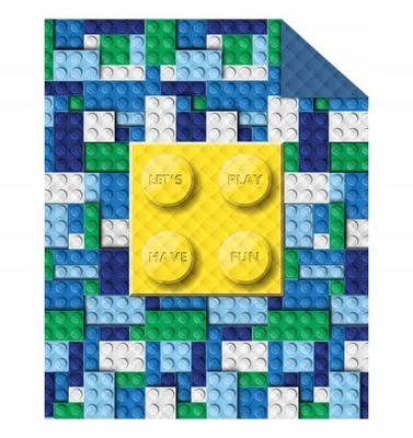 NARZUTA na łóżko PIKOWANA KLOCKI LEGO 170X210 cm