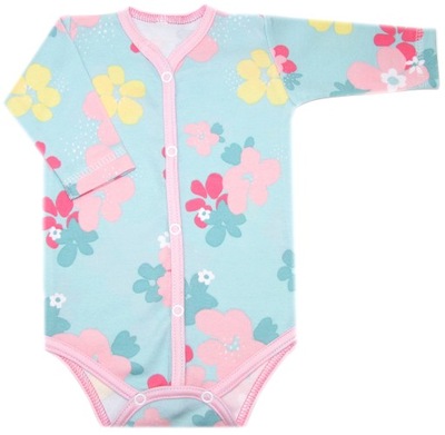 BODY ROZPINANE PRZODEM r.56 KAIA-BABY FLOWERS /58/