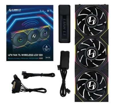 Lian Li 12RTLLCD1W3B system chłodzenia komputerów Obudowa komputera We...