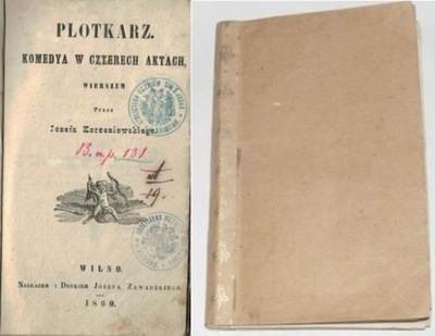 PLOTKARZ Komedya KORZENIOWSKIEGO Wilno 1860