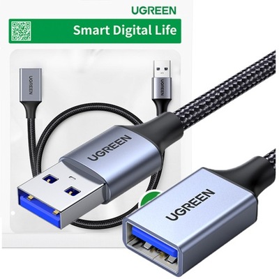 UGREEN PRZEDŁUŻACZ ADAPTER KABEL PRZEWÓD USB - USB 3.0 5GB/S 2M SZARY