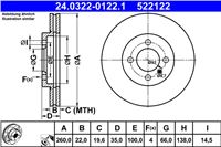 ATE DISCO DE FRENADO PARTE DELANTERA 260X22 V POWER DISC BMW 3 E30 82-/BMW 3  