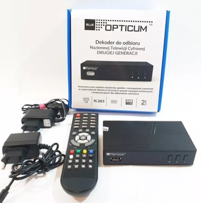 DEKODER OPTICUM BLUE R265 LITE DVB-T2/HEVC/H.265