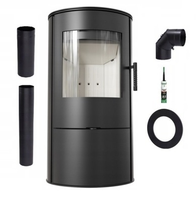 PIEC WOLNOSTOJĄCY STALOWY KOZA ROLLO ZESTAW