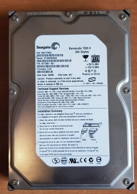 Dysk SATA 3,5'' Seagate Barracuda 7200.8 200GB