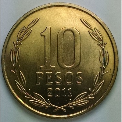 Chile 10 pesos 2011 mennicza mennicze