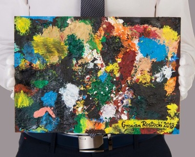 Obraz Gracjan Roztocki 'Bajaderka', Akryl, Papier