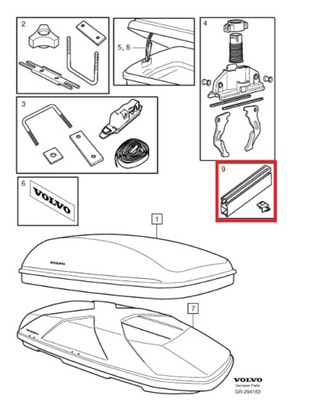 SOPORTE AL ESQUÍS VOLVO S80 I II V50 V60 I V70 II  