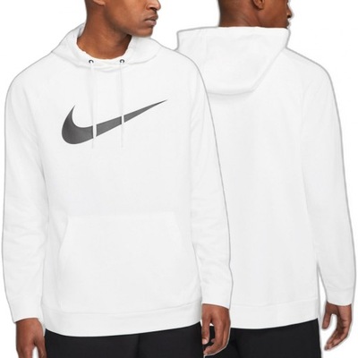Nike klasyczna bluza męska biała oryginał Dri-Fit Hoodie CZ2425-100 M