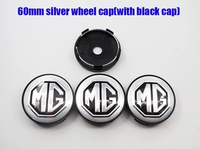 MG 60 SILVER4PCS 56 MM 60 MM MAS NUEVOS MG LOGOTIPO EMBLEMA EMBLEM CENTER HUB C  