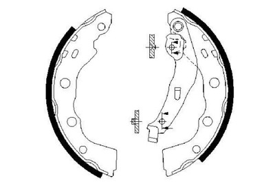 ZAPATAS DE TAMBOR DE FRENADO MITSUBISHI CARISMA 98-0 0 986 487 577 BOS  