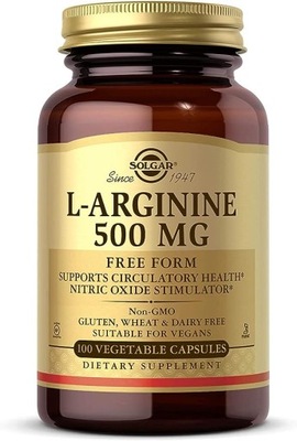 Solgar L-Arginine 500 mg 100 kapsułek L-ARGININA