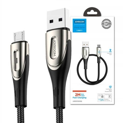 JOYROOM KABEL PRZEWÓD USB-A/MICRO USB 3A 2m Z WSKAŹNIKIEM ŁADOWANIA